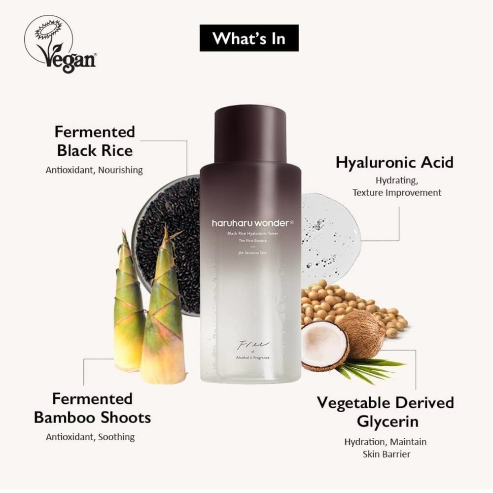 Haruharu Wonder NWT Black Rice Hyaluronic Toner 10.1 fl oz Quantity of 2 - Picture 7 of 9